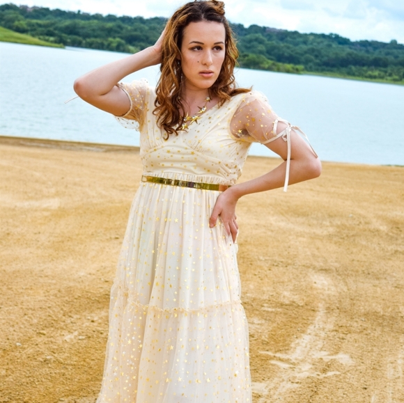 NWT Beach Sheer Fall Maxi Dress S:Small-Mefium - Picture 4 of 8